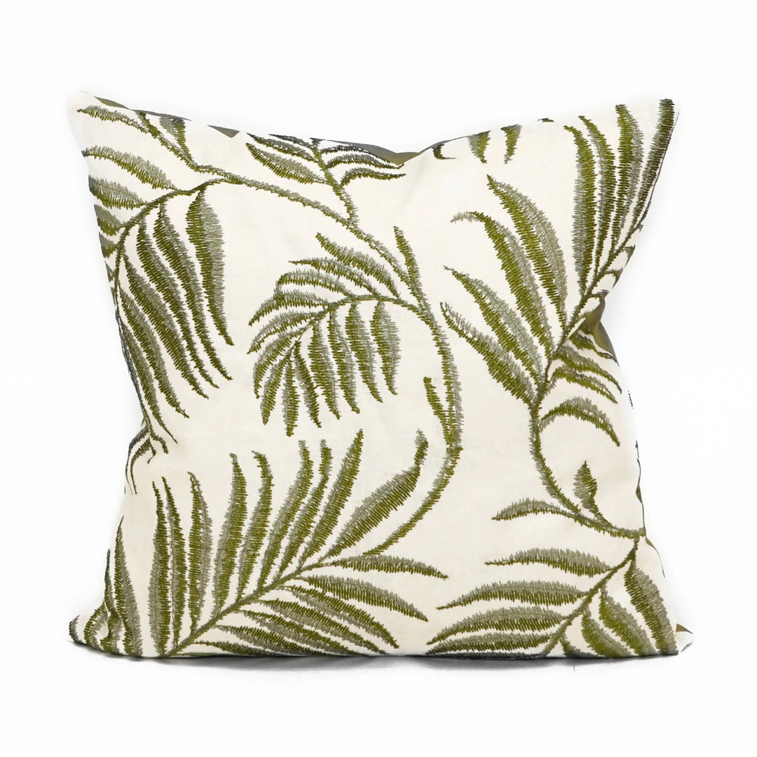 Foliage Verde Embroidery Pillow
