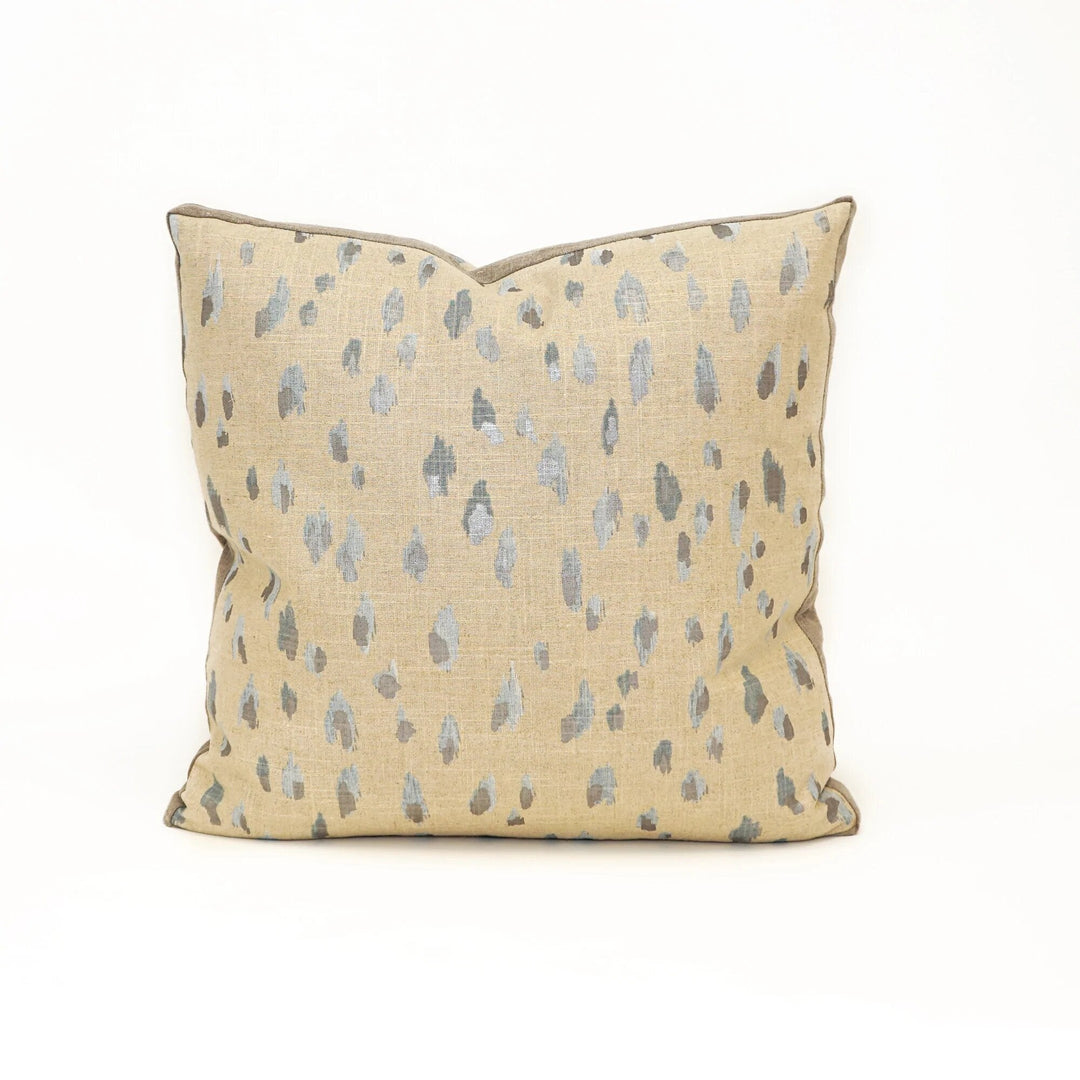 Leopard Silver Blue Pillow