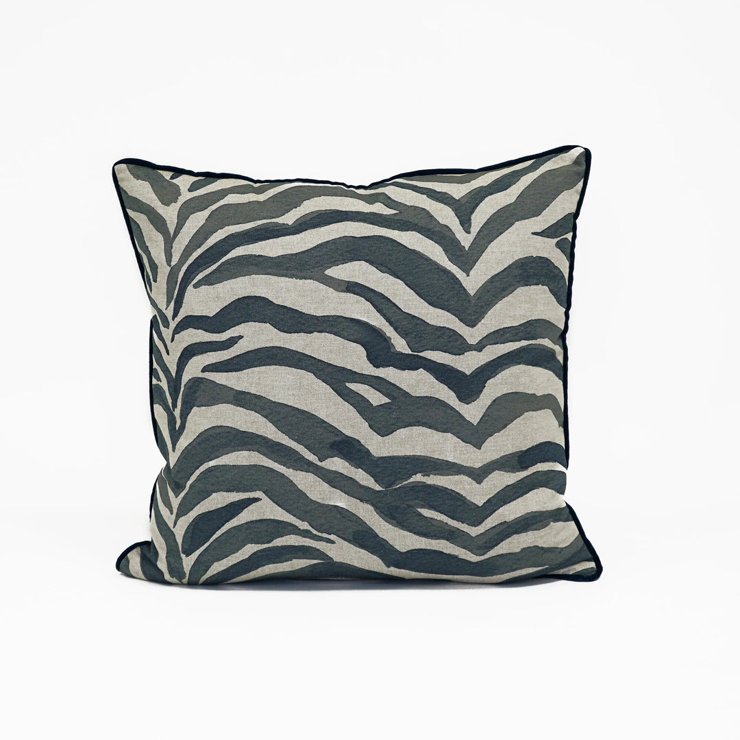 Zebra Indigo Pillow